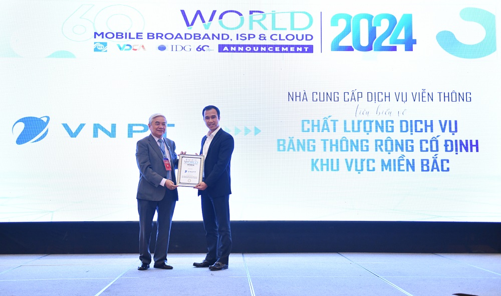 Tập đoàn VNPT được vinh danh tại World Mobile Broadband ISP & Cloud Summit 2024